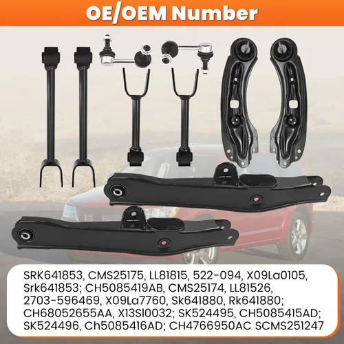 Miniatura 2 de Brazo de control superior e inferior trasero y barra estabilizadora compatible con Dodge Journey 2009-2010 CMS251247 LL81526