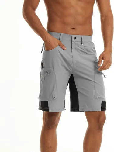 Miniatura 3 de MAGCOMSEN Pantalones cortos de senderismo para hombre 5 bolsillos antidesgarros secado rápido pantalones cortos deportivos de verano