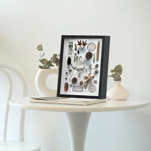 Miniatura 5 de Marco de Caja de Sombra 8x10 pulgadas - Paquete de 3 Cajas de Sombra Profunda de Madera con Vidrio, Vitrinas de Exhibición Adecuadas para Fotos