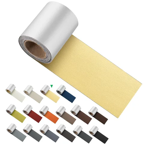 Miniatura 32 de ILOFRI Cinta de Parche de Reparación de Cuero 3x60 pulgadas, Respaldo de Fuerte Adhesión Autoadhesivo Kit de Reparación de Vinilo y Cuero para Sofá