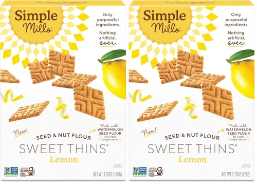 Miniatura 20 de Simple Mills Sweet Thins Cookies, harina de semillas y nueces, miel y canela, sin gluten, apto para paleo, aperitivos saludables, 4.25 onzas