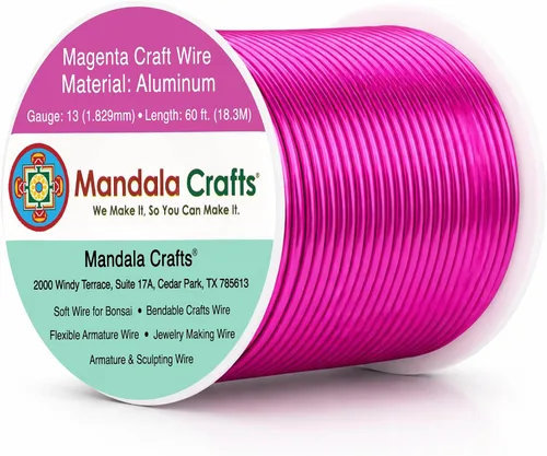 Miniatura 85 de Mandala Crafts - Alambre de aluminio anodizado de 8 calibre para hacer joyas - 9.75 m de alambre flexible negro colorido - Flexible para bonsái