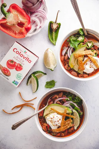 Miniatura 7 de Colavita Tomates italianos en dados, perfectos para salsas gruesas y platos de pasta, o como decoración para bruschetta y sopas, caja de recreación