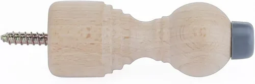 Miniatura 6 de Renovators Supply Manufacturing Tope de puerta de madera para montaje en pared, 3.18 pulgadas de largo, sin terminar, tope de puerta de madera dura