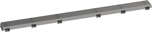 Miniatura 14 de hansgrohe RainDrain Match Boardwalk - Drenaje de ducha lineal para 27 5/8 pulgadas, con marco de altura ajustable en acero inoxidable cepillado