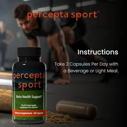 Miniatura 9 de Percepta Suplemento cerebral deportivo para atletas - Suplemento natural para la salud cerebral a base de plantas - Mejora el rendimiento
