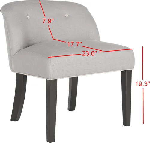 Miniatura 3 de Safavieh Mercer Collection Bell Berry and White Vanity Chair