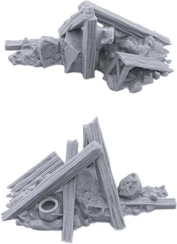 Miniatura 7 de EnderToys Urban Rubble - DND Terrain - Escenario de 1.260 in para miniaturas de mesa