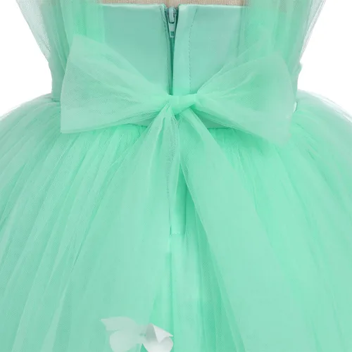 Miniatura 5 de Vestido de cumpleaños de mariposa para niñas pequeñas, vestido de tul alto y bajo de tul para bautizo, fiesta de boda, vestidos de tul para sesión