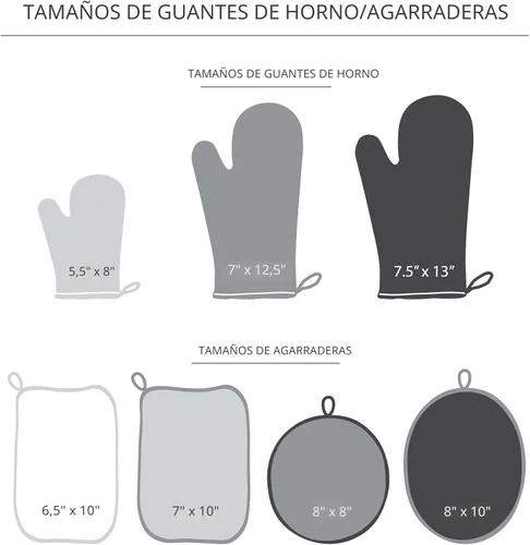 Miniatura 6 de KitchenAid Beacon - Juego de mini guantes de horno antideslizantes de dos tonos, gris frío/gris escarchado, 5.5 x 8 pulgadas, 2 piezas