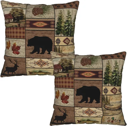 Miniatura 58 de Funda de almohada marrón con estampado de leopardo - 2 piezas Funda de almohada de guepardo de 16x16 pulgadas Fundas de almohada de algodón