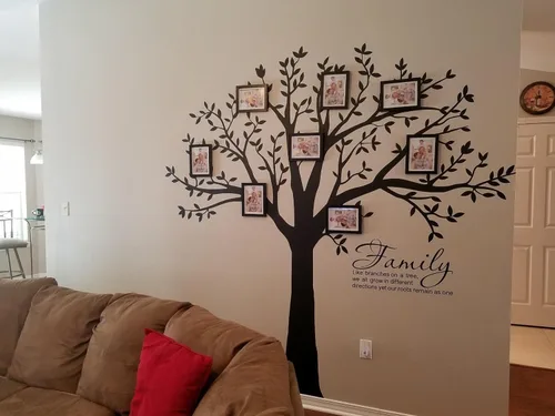 Miniatura 7 de Lskoo - calcomanías, foto familiar de árbol para pared, como ramas, calcomanía de vinilo para pared, marco para foto de decoración, adhesivo