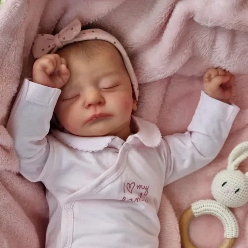 Lindas muñecas de bebé recién nacidas realistas de 19 pulgadas, muñeca de silicona de tamaño realista que se ve como la vida real como cuerpo suave,