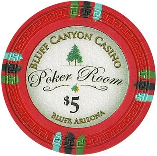 Miniatura 10 de Claysmith Gaming Bluff Canyon Poker Chip - Compuesto de arcilla pesada de 0.48 oz, paquete de 50 $10000 naranja