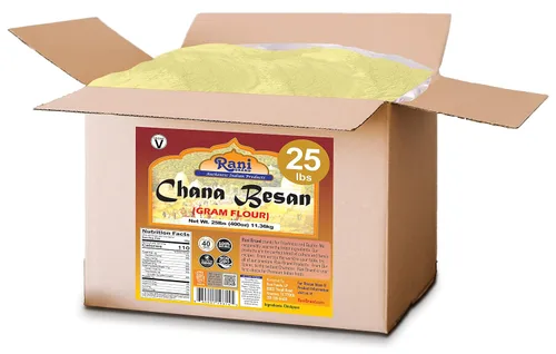 Miniatura 4 de Rani Chana Besan (harina de garbanzos, gramo) 400 onzas (25 libras) caja a granel de 25.0 lbs ~ Todo natural Vegano Apto para gluten Sin OMG