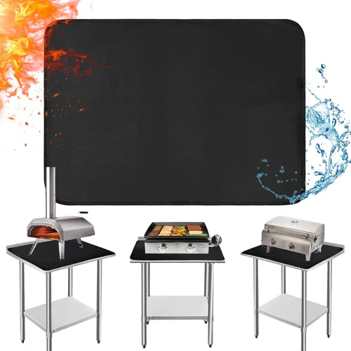Miniatura 8 de Alfombrillas de parrilla ignífugas de 15 x 18 pulgadas para parrilla de mesa al aire libre para proteger tu mesa de parrilla, tapete de mesa