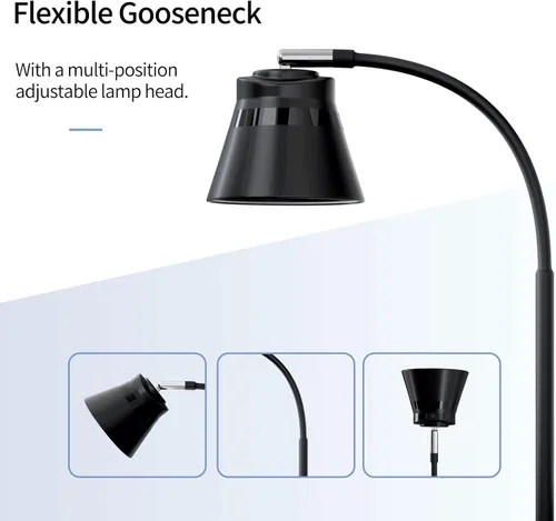 Miniatura 7 de AXX TU08 - Lámpara de escritorio LED pequeña con puerto de carga USB, 650 lúmenes, 3 modos de color, atenuación de 5 toques, temporizador de 30/60