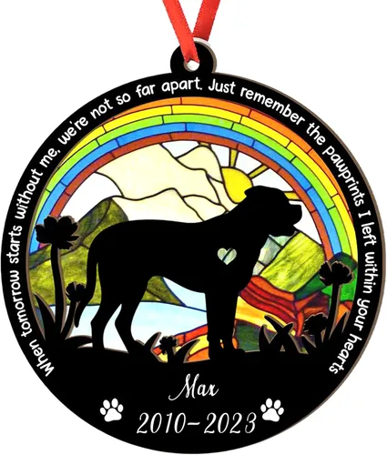 Miniatura 41 de Adorno personalizado para atrapasoles de sabueso afgano, adorno de Navidad de sabueso afgano, regalo para perro amante, sabueso afgano conmemorativo