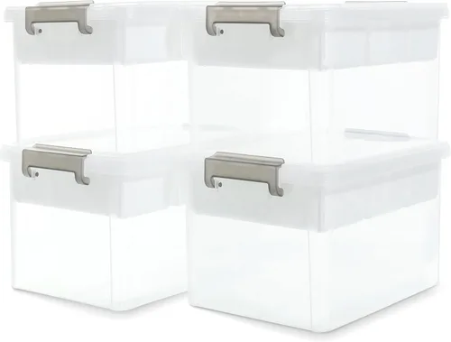 Miniatura 10 de Citylife Caja de almacenamiento de plástico de 17 QT con bandeja extraíble Organizadores y almacenamiento para manualidades Contenedor