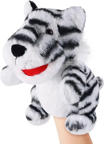 Miniatura 10 de Marionetas de Mano de Animales de 11 Pulgadas Safari Selva Zoológico Bosque Títere Selva Tropical Pastizales Animales Juego de Roles para Niños