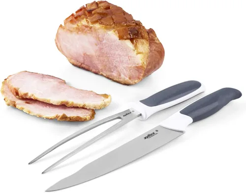 Miniatura 8 de Zyliss E920209 - Cuchillo para tallar cómodo, 7.3 in/7,25 pulgadas, acero inoxidable japonés, negro/blanco, cuchillo de cocina/cuchillo de carne