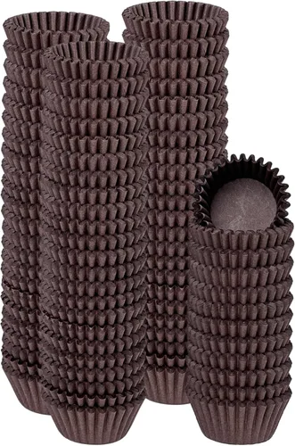 Miniatura 9 de qiqee 300 unidades de forros para magdalenas jumbo naturales forros para muffins de tamaño jumbo tazas para hornear de papel de tamaño jumbo sin