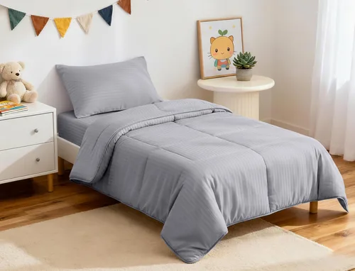 Miniatura 7 de ZPECC Juego de Ropa de Cama para Niños Pequeños - Juego de Ropa de Cama Hipoalergénica para Cuna de Bebé de 4 Piezas para Niños y Niñas, Incluye