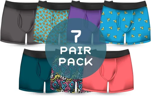 A Weeks Worth Ropa interior para hombre de alta calidad, absorbe la humedad y es transpirable, calzoncillos tipo bóxer para hombre, paquete de 7