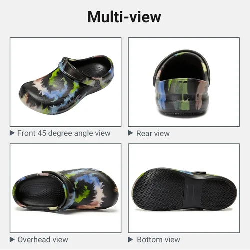Miniatura 5 de Zapatos de chef antideslizantes para hombre, zuecos de trabajo de enfermería impermeables para cocina, zapatos para trabajar en restaurante de hombre