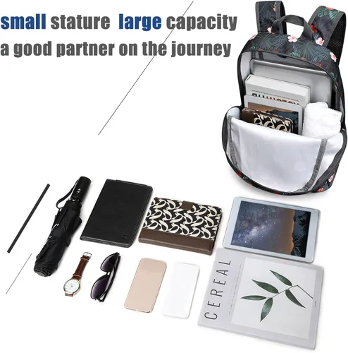 Miniatura 6 de G4Free Mochila Ligera Plegable de 20L para Viajes y Senderismo, Mochila de Día Plegable para Hombres y Mujeres B-flower Negro