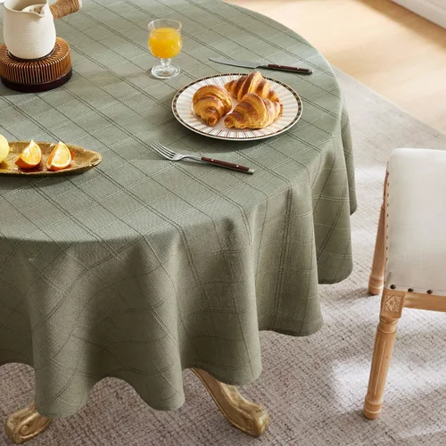 Miniatura 14 de ZeeMart Mantel (beige, redondo de 52 pulgadas)
