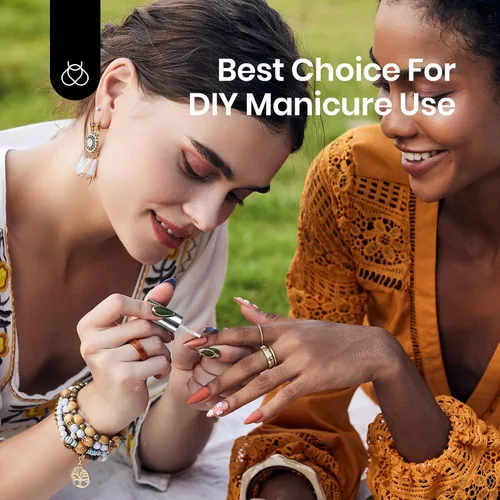 Miniatura 7 de Beetles 2 Piezas Juego de Base y Capa Superior de Gel Libre de Hema Sin Limpieza, Fórmula Suave Mejorada Capa Superior Brillante Esmalte de Uñas
