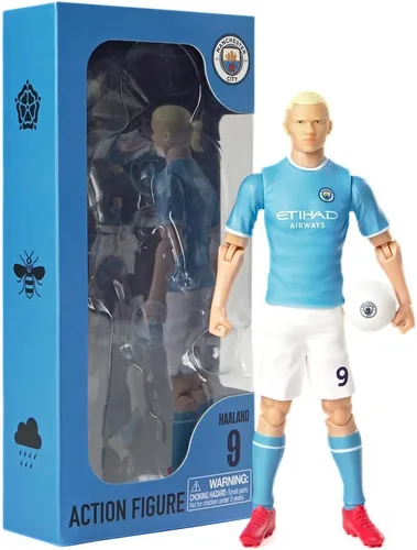 Sockers Banbo Toys Manchester City Haaland - Figura de acción de fútbol coleccionable de 8 pulgadas