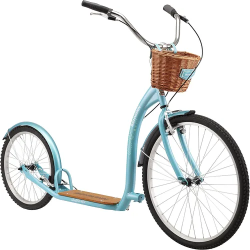 Schwinn - Patinete Shuffle para adultos con rueda delantera de 26 pulgadas, rueda trasera de 20 pulgadas, frenos lineales de aleación y marco de