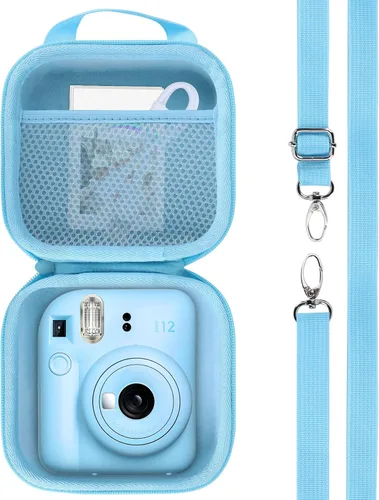 Estuche Duro de Reemplazo para Cámara Instantánea Fujifilm Instax Mini 12/11 (Estuche Azul Pastel)