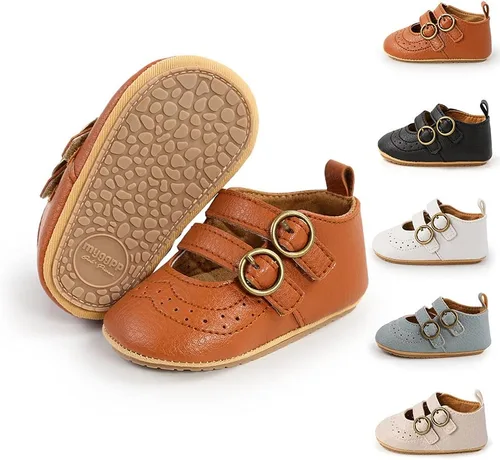 Meckior Zapatos deportivos para bebé y niñas, suela suave, con lazo, princesa, vestido de boda, Mary Jane, planos, para recién nacidos, ligeros,