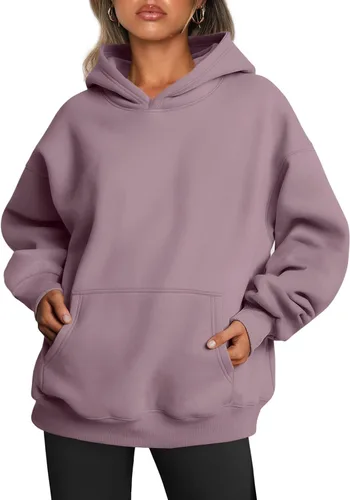 Miniatura 257 de Trendy Queen - Sudaderas extragrandes con capucha para mujer, suéteres de manga larga, sin botones, de vellón, de otoño, ropa de invierno