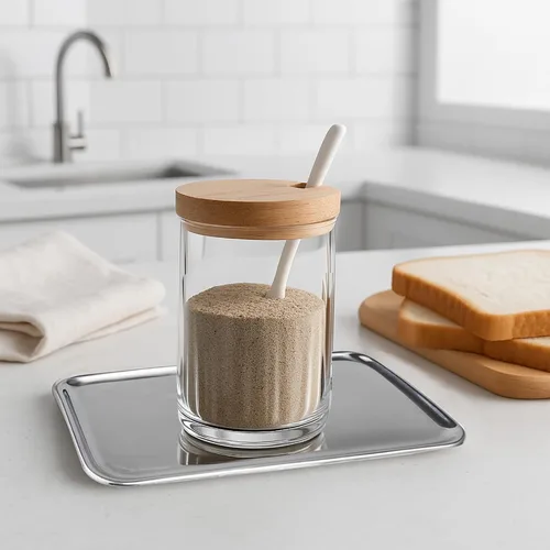Miniatura 5 de IMEEA Pequeña bandeja de tocador rectangular de acero inoxidable, pequeña bandeja para joyas, bandeja de baño, organizador de almacenamiento