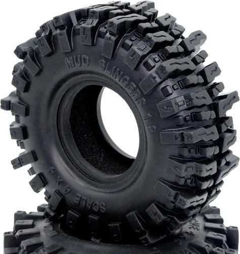 Miniatura 4 de HOBBYSOUL 4 piezas de neumáticos RC 1.9 Mud Slingers Altura 120mm / 4.72' Soft Sticky Neumáticos para 1/10 RC Crawler Traxxas TRX4 / Axial SCX10