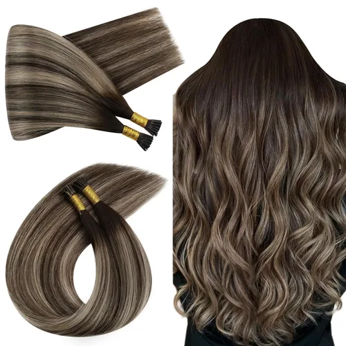 Miniatura 67 de Ugeat - Extensiones de cabello humano con microanillo, 14 pulgadas, extensiones de cabello Remy con microcuentas de 1 gm/hebra, 50 gms, extensiones