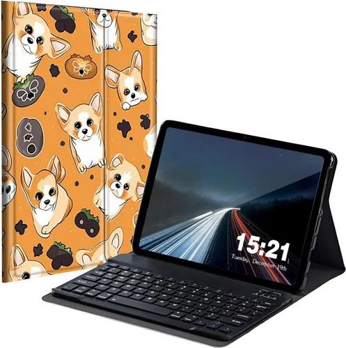 Miniatura 18 de Funda de teclado para Samsung Galaxy Tab S6 Lite 2022/2020, Galaxy Tab S6 Lite SM-P610/P613/P615/P619 con teclado Bluetooth inalámbrico desmontable