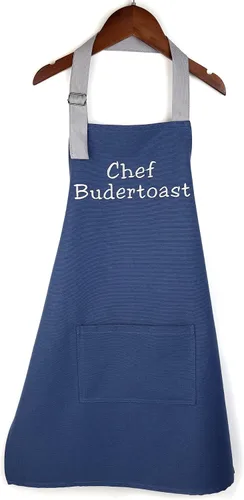 Miniatura 16 de Delantal para niños - Delantal de cocina personalizado bordado con nombre, ajustable, de algodón, con bolsillos, para cocinar rosado (01 Pink)