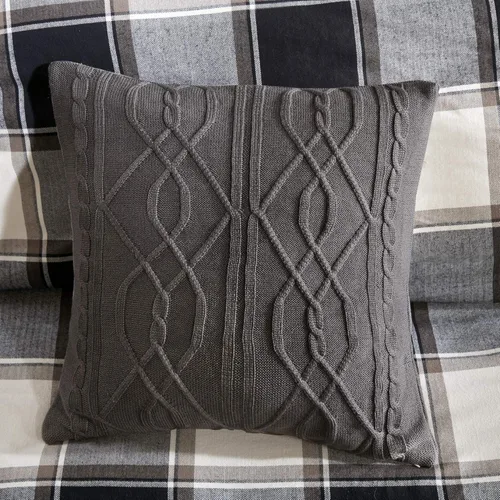 Miniatura 11 de Madison Park Edredón King de algodón jacquard a cuadros de cabaña, edredones extragrandes tamaño King, funda extraíble, edredón para todas