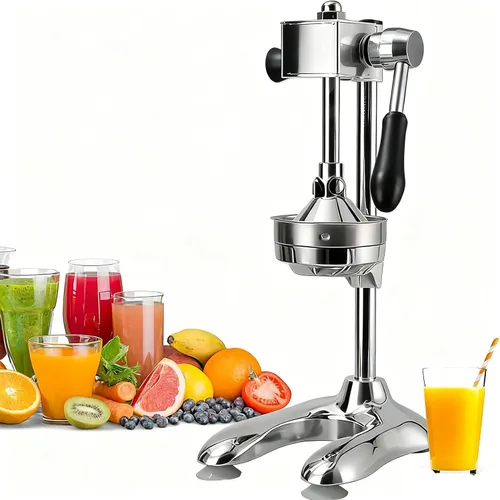 Miniatura 9 de Exprimidor de naranja de hierro fundido de cocina, máquina exprimidora de prensa manual, con base en forma de U manual, placa de presión grande