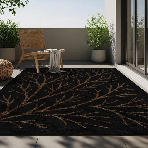 Miniatura 37 de Alfombra Lavable para Interiores y Exteriores 8x10 Resistente a la Intemperie Alfombras de Área Modernas de Yute Sólido para Porche Terraza Balcón