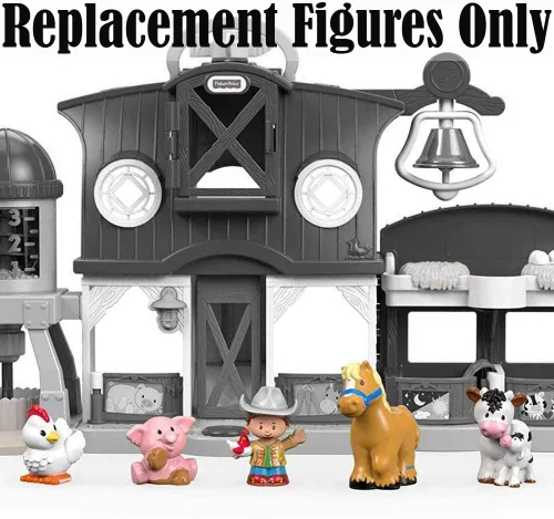 Miniatura 2 de Piezas de repuesto para Little People Farm - Fisher-Price Animal Friends Farm DWC31 y CHJ51 ~ Figuras de repuesto ~ Vaca con ternero, cerdo