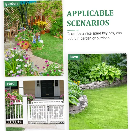 Miniatura 9 de Faux Rock Key Hider - Funda de almacenamiento para llaves de jardín, figura de roca falsa para exteriores