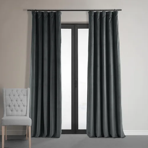 Miniatura 61 de HPD Half Price Drapes Cortinas Opacas Térmicas de Terciopelo Signature para Sala de Estar de 63 Pulgadas de Largo (1 Panel) con Bolsillo para Barra