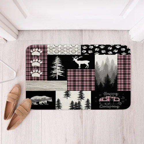 Miniatura 30 de Highland - Alfombra de baño de vaca para regalo de vaqueros, alfombra de baño de granja occidental de 20 x 32 pulgadas, tapete de baño de animales