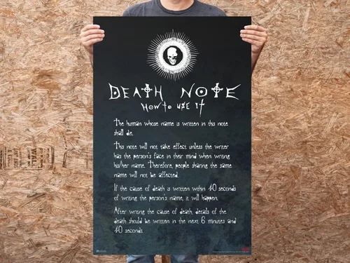 Miniatura 4 de Póster de Death Note de anime, pósteres de Deathnote de la serie Manga, póster genial para pared, 12 x 18 pulgadas